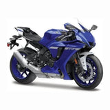 32723 Bburago Maisto - Yamaha YZF-R1 (2021), blu con cavalletto - 1:12