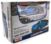 10-39514 Bburago -Maisto Model Kit - Bugatti Chiron, blu - Scala 1:24