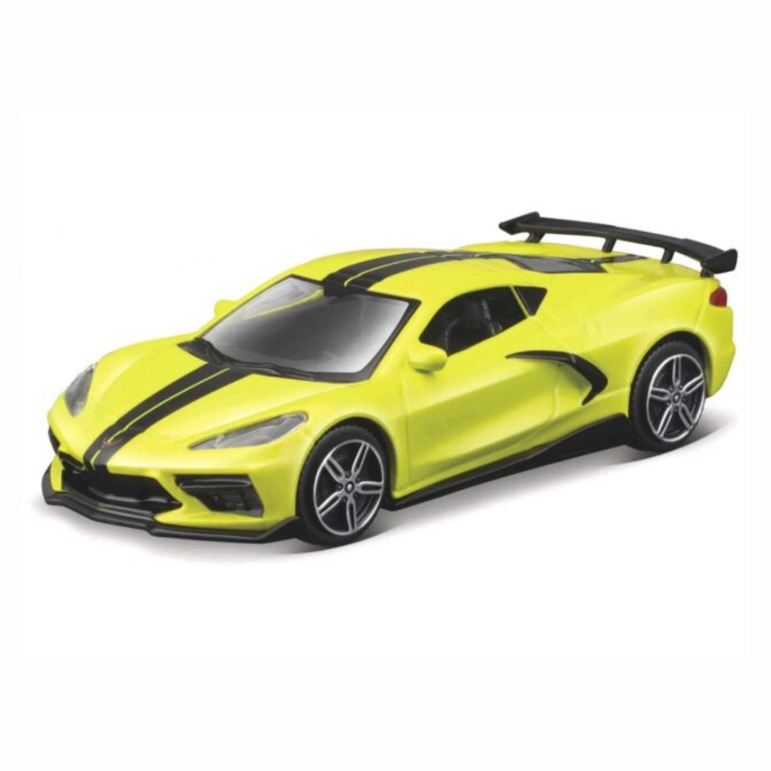 18-30447 Bburago Street Fire 2020 Chevrolet Corvette Stingray Coupe gialla 1:43