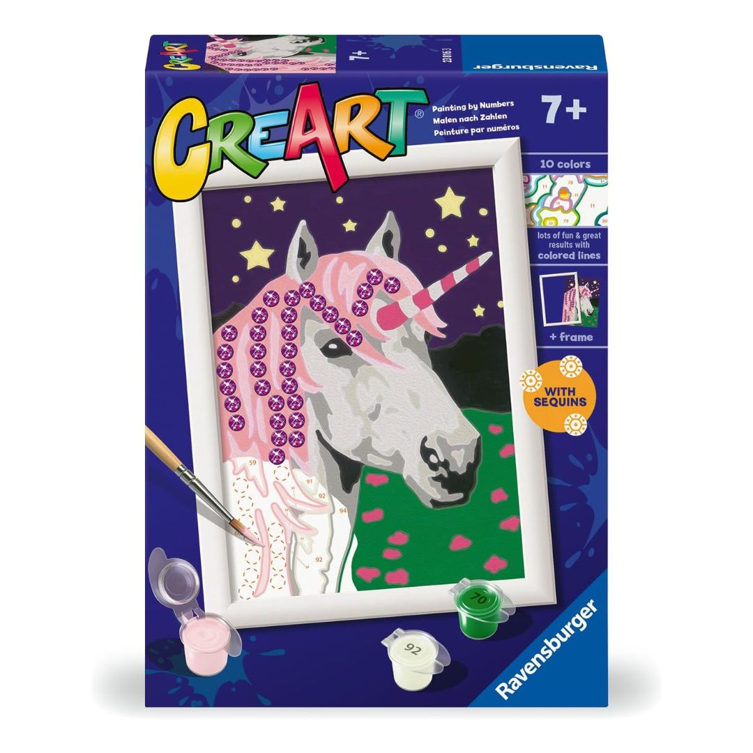 23816 Ravensburger: CreArt - Unicorno con brillanti - Serie E Classic