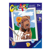 23939 Ravensburger: CreArt - Cucciolo con fiore - Serie E Classic