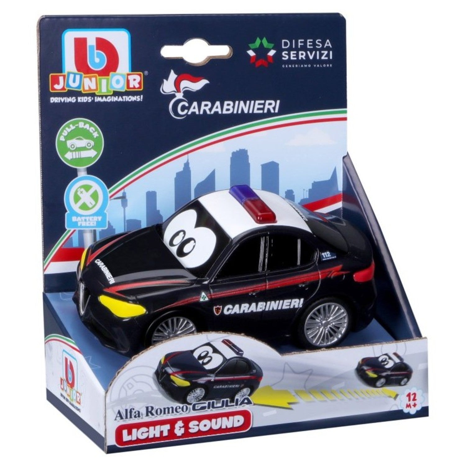 *16-81210 Bburago Junior - Alfa Romeo Giulia Carabinieri - Light & Sound