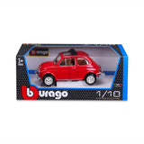 *18-12035 Bburago - Fiat 500L (1968), blu o rossa - Scala 1:18