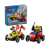 60458 LEGO City - Pack veicoli da corsa: pizzaiolo contro pompiere