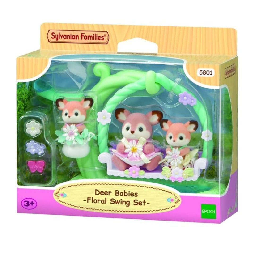 5801 Sylvanian Families - Bebè cervo con altalena floreale