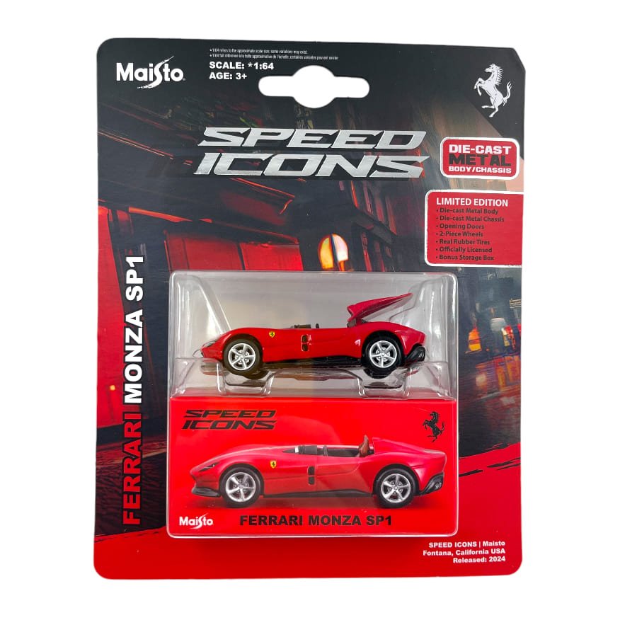 15702 Bburago Maisto - Speed Icon: Ferrari Monza SP1, rossa - Scala 1:64