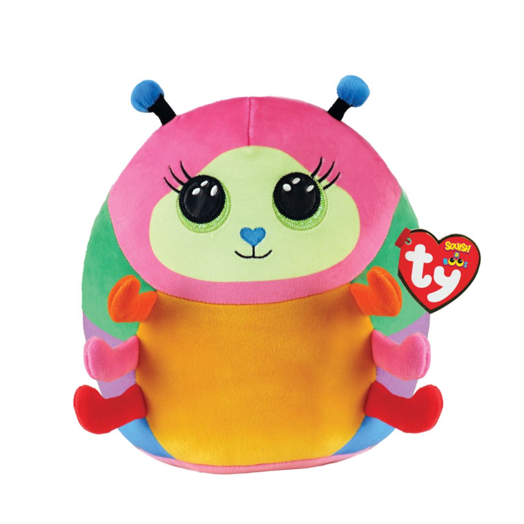 T39237 Ty - Squish a Boos - Cuscino peluche Bruco - Nessa (22 cm)