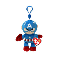 T34004 Ty - Marvel - Portachiavi peluche Capitan America