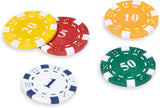 003480 Dal Negro - Set Poker 125 Fiches Gioco per Poker, Blackjack e Roulette