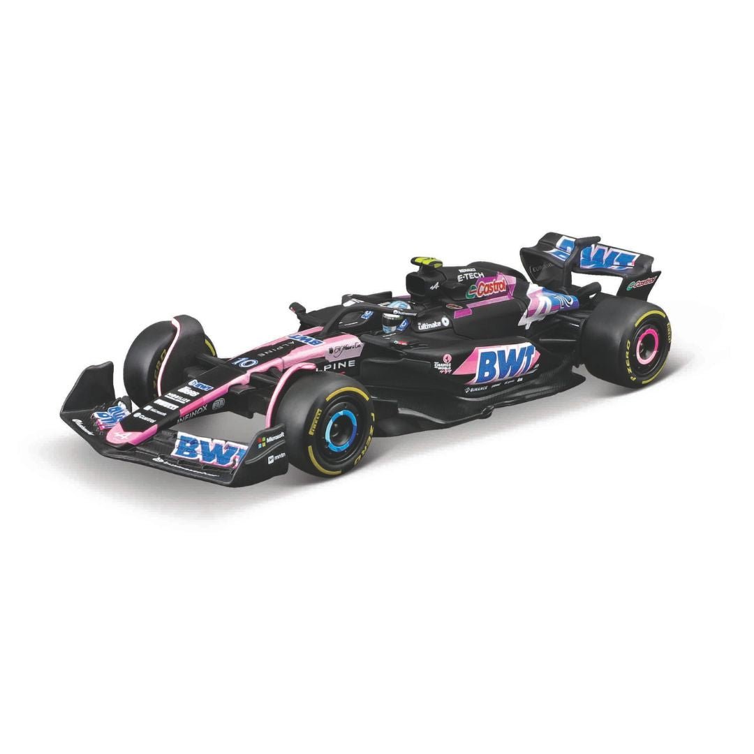 18-38220G Bburago - Alpine A524 #10 (Gasly), con casco - Scala 1:43