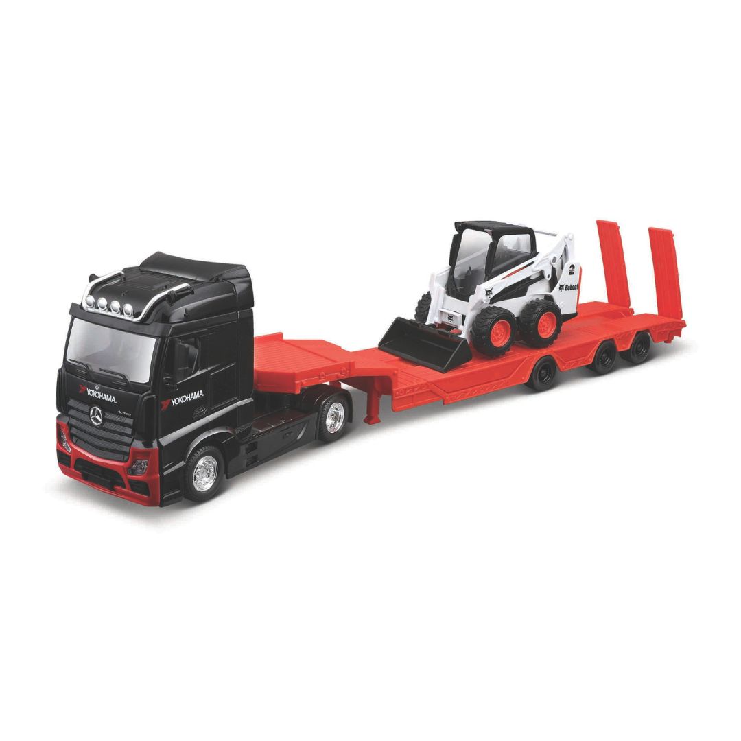 18-32313 Bburago - M-B Actros Gigaspace + Bobcat con pala - Scala 1:43