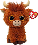 T37372 TY BEANIE BOOS Alfie la Mucca 15 cm Peluche con Occhi Grandi glitter