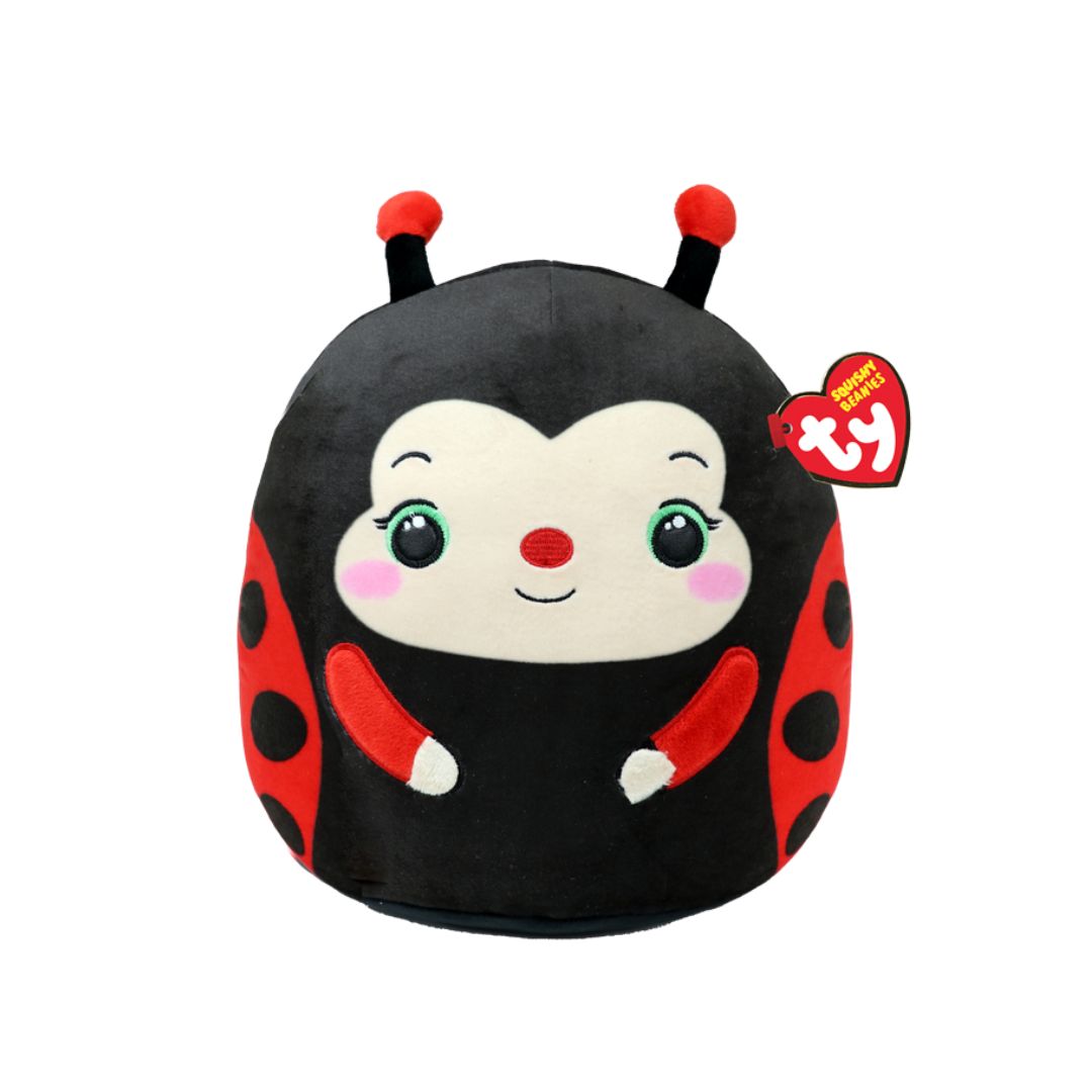 T39395 Ty - Squish a Boos - Cuscino peluche coccinella - Lucy (22 cm)