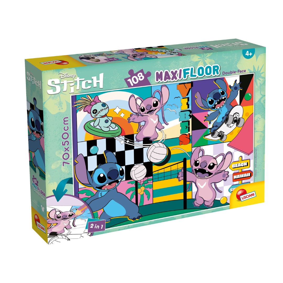 109777 Lisciani - Stitch - Puzzle Double Face (108 pezzi)