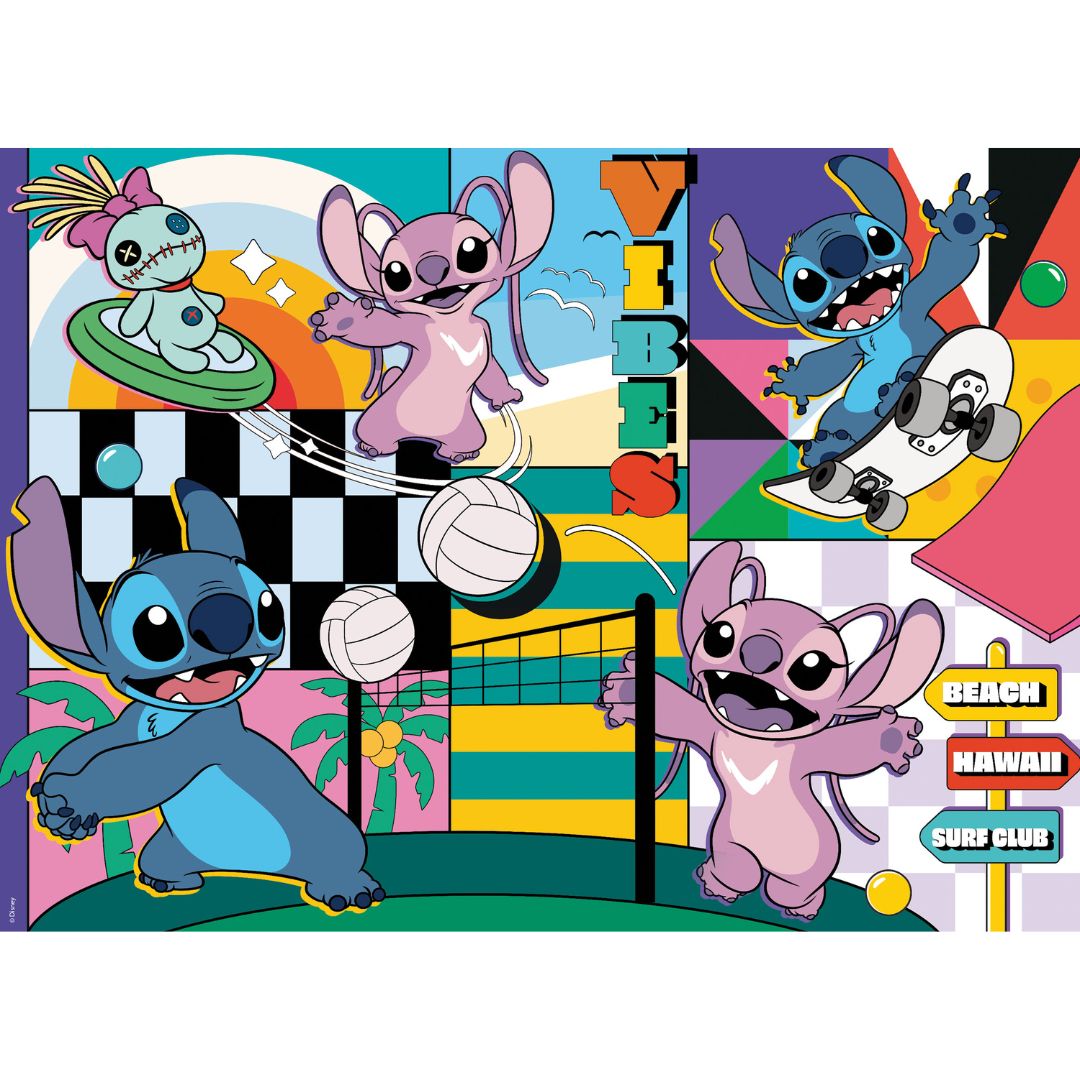 109777 Lisciani - Stitch - Puzzle Double Face (108 pezzi)