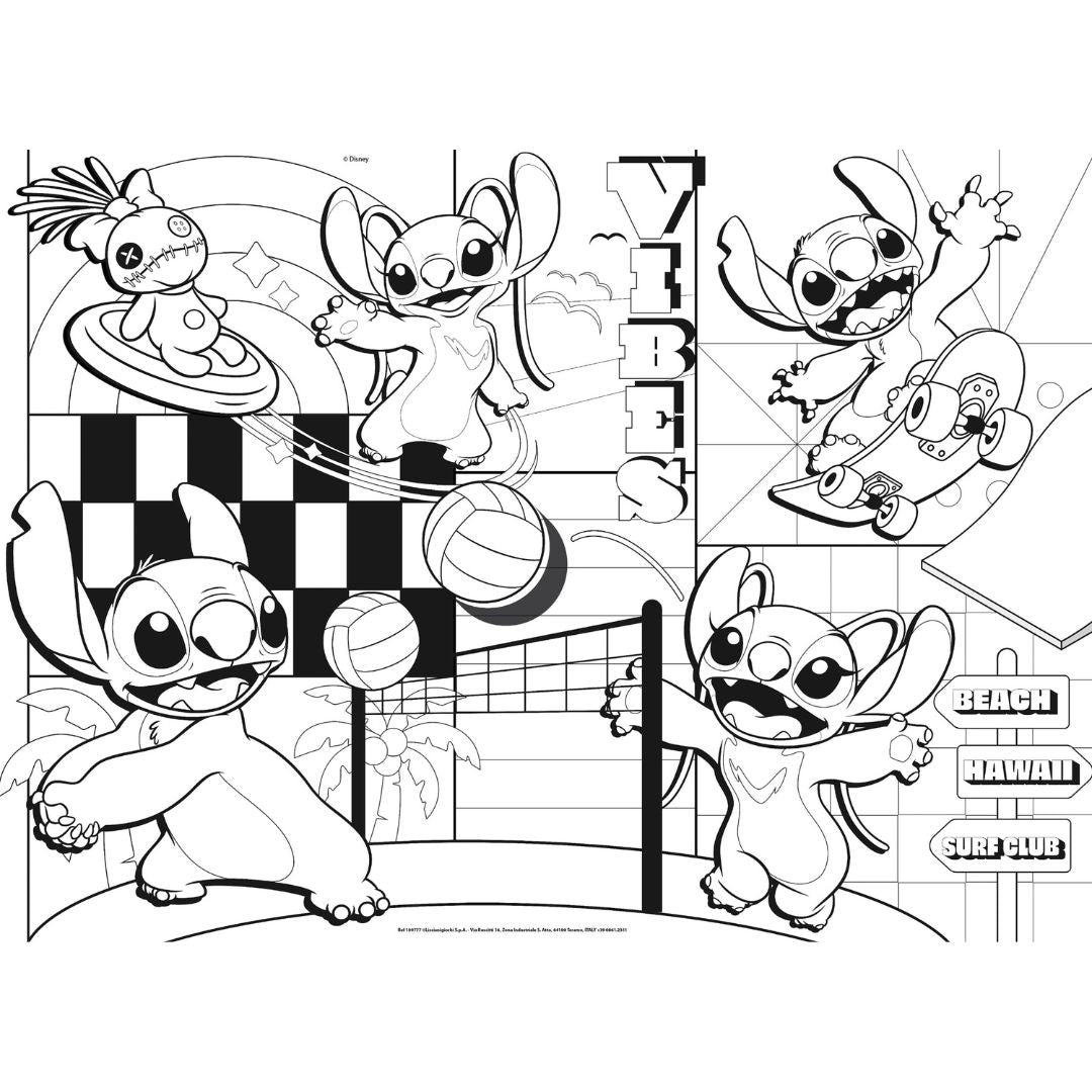 109777 Lisciani - Stitch - Puzzle Double Face (108 pezzi)