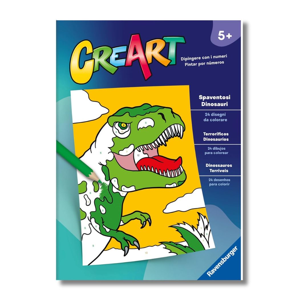 96000 Ravensburger: CreArt - Spaventosi dinosauri - Libro da colorare