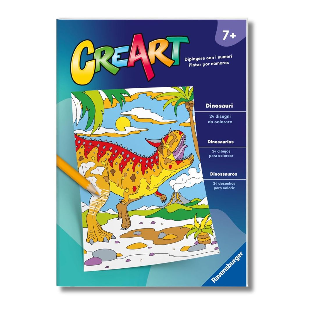 96006 Ravensburger: CreArt - Dinosauri - Libro da colorare