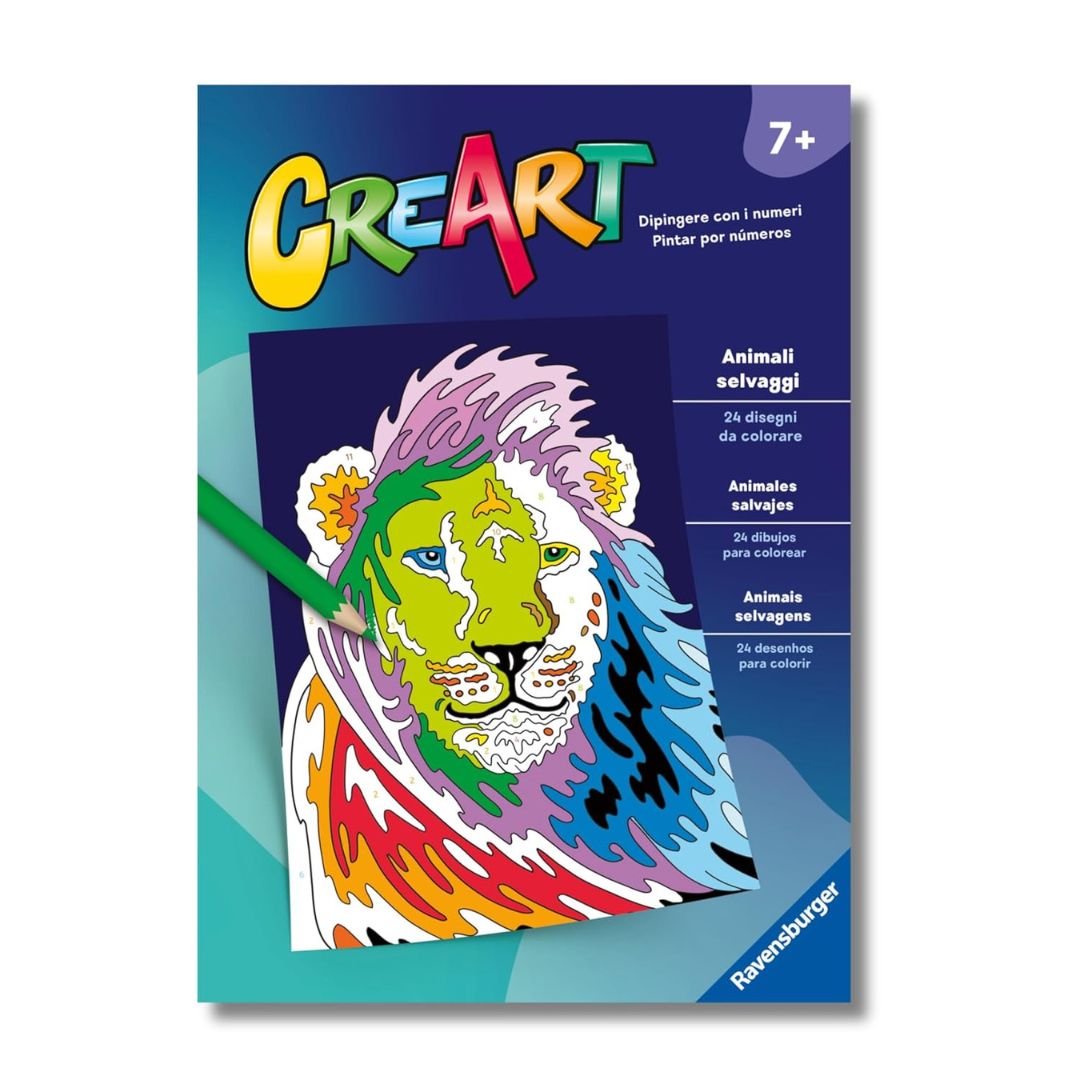 96009 Ravensburger: CreArt - Animali selvaggi - Libro da colorare