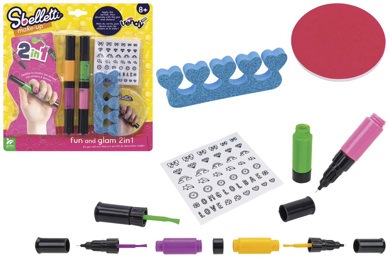Globo 40993 Sbelletti Decora Unghie Set Manicure per Bambine con 4 Smalti