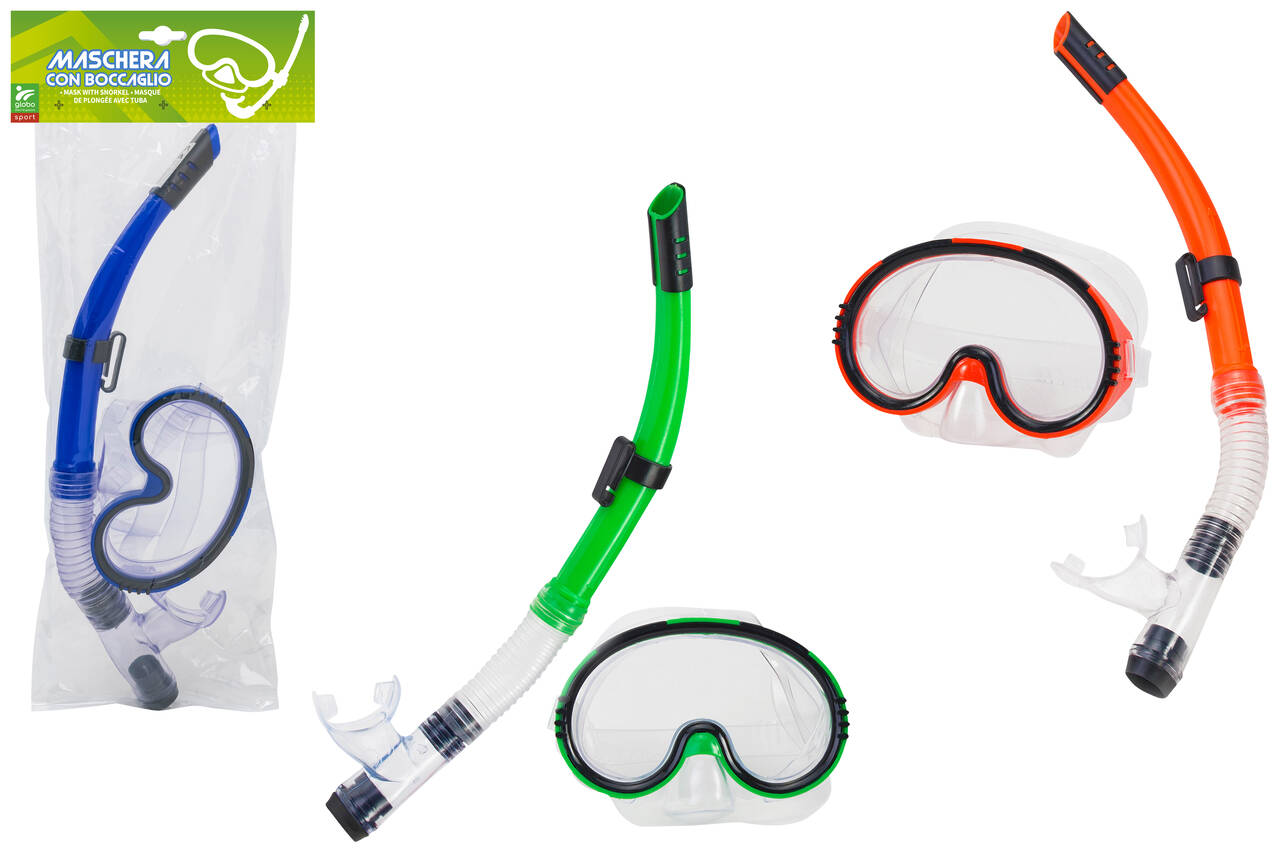 41235 Globo Maschera Subacquea con Boccaglio Set Snorkeling