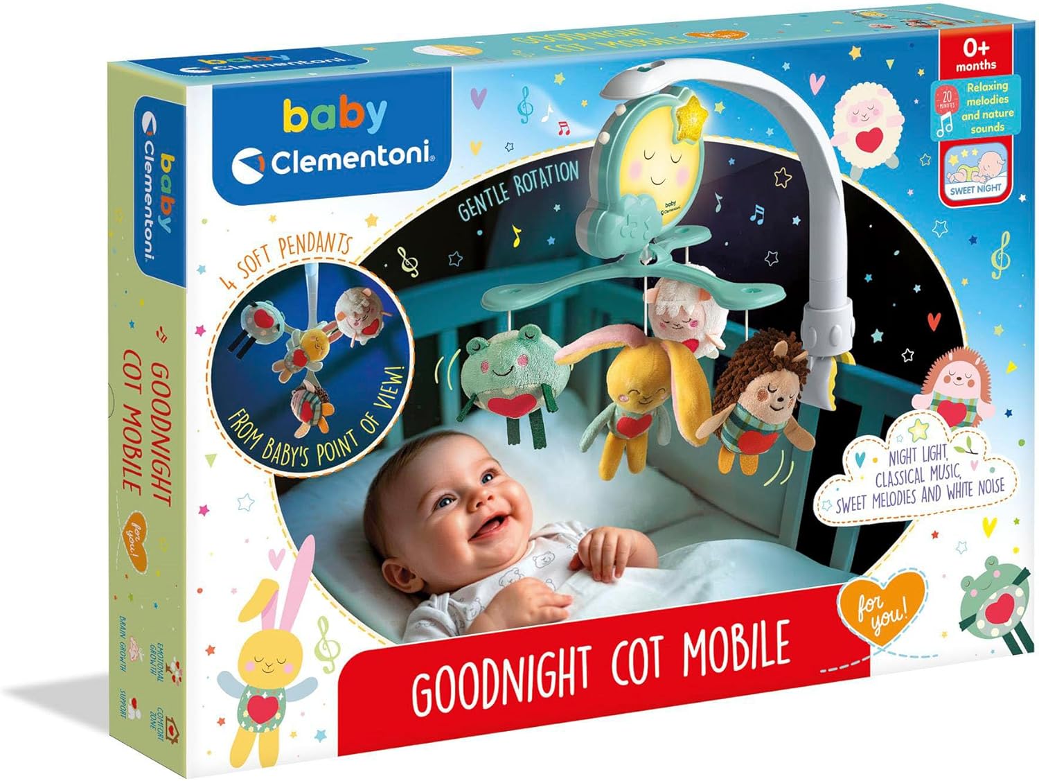 Clementoni Goodnight Cot Mobile Giostrina Carillon con Melodie