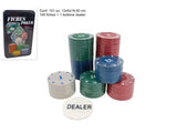 2S Set 100 Fiches da Poker + Dealer bottone