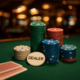 2S Set 100 Fiches da Poker + Dealer bottone