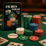 2S Set 100 Fiches da Poker + Dealer bottone