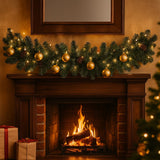 2S D7A90 Ghirlanda Natalizia Siberiana 200 cm Verde Artificiale per Addobbi