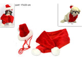 2S Cappellino e Sciarpa Babbo Natale per Cane Costume Natalizio Taglia H24