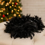 Sciarpa di Piume Nera 40g Accessorio Elegante per Feste, e Travestimenti