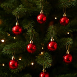 SV2524-01S03 Box 24 Palline Natale Rosse Lucide 2,5 cm Decorazioni Albero