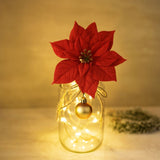 Stella di Natale artificiale 23 cm rossa per Albero e Decorazioni F34006-9/R