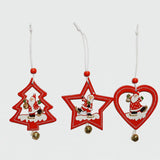 APPENDINO LEGNO C/CAMPANELL.SET 3PZASS.ROSSO (HT-13A0073Ared)SHY-W8575