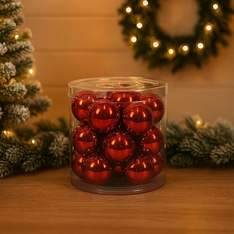 PALLE 4CM 21PZ IN BOX PVC ROSSO 3A21E03/R