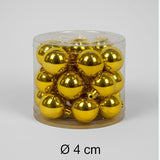 Set 21 Palle di Natale Oro Ø4 cm Decorazioni in Box PVC 3A21E03/DG