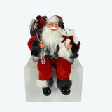 Babbo Natale Seduto 45 cm Rosso Decorazione Natalizia Classica YS19103