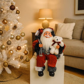 Babbo Natale Seduto 45 cm Rosso Decorazione Natalizia Classica YS19103
