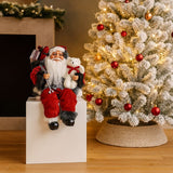 Babbo Natale Seduto 45 cm Rosso Decorazione Natalizia Classica YS19103