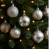 Set 30 Palle di Natale Silver Ø6 cm Decorazioni in Box PVC 6030-DIMK-02