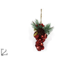 Grappolo di Campanelli in Metallo Rosso Decorazione Natalizia 788834/RED