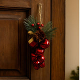 Grappolo di Campanelli in Metallo Rosso Decorazione Natalizia 788834/RED