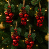 Grappolo di Campanelli in Metallo Rosso Decorazione Natalizia 788834/RED