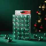 Palline di Natale Verdi Lucide Ø3 cm Set 24 Pezzi in Box Trasparente