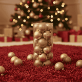 Palline di Natale Ø 6 cm Beige Scuro Set 24 Pz in Box PVC 3A24E05G498/195