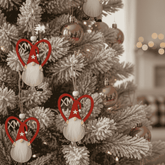 Appendini Gnomo di Natale con Cuore Set 2 Pezzi SHY-W12874R/W