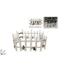 Steccato Base Albero di Natale Bianco 50x50 cm Recinzione Decorativa con Pigne