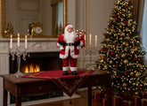 Babbo Natale 60 cm con Candy e Fiocco Decorazione Natalizia Elegante per Casa