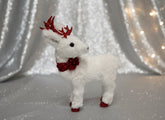 Renna Natalizia 25 cm con Paillettes Rosse | Decorazione Natalizia Elegante